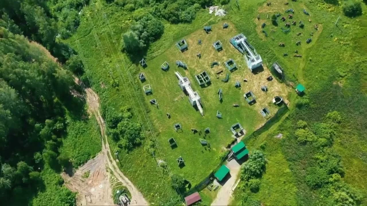 Пейнтбольный полигон СТВОЛ с высоты